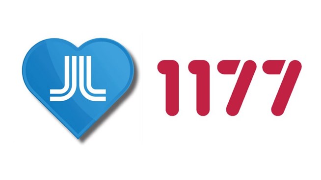 Bild som visar de båda logotyperna för Alltid Öppet respektive 1177