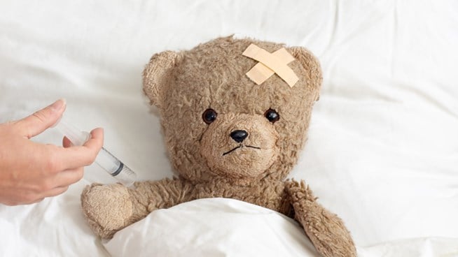 Teddy in hospital