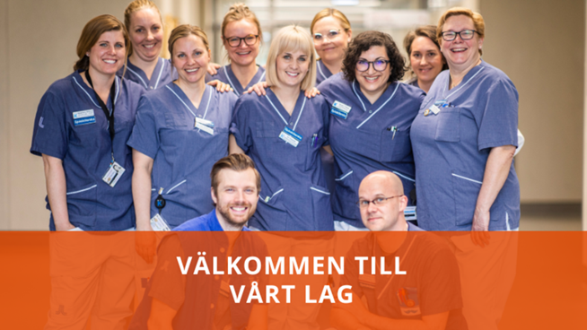 Bild på glada medarbetare på Karolinska