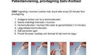 Patientinstruktion för  Saliv kortisol 