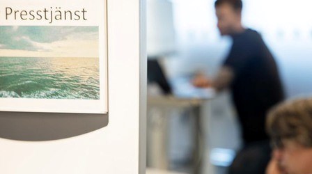 Rummet där presstjänst sitter