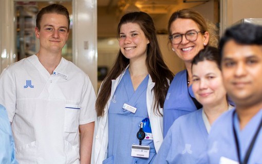medarbetare på laboratoriet