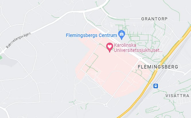Översiktskarta Karolinska Huddinge