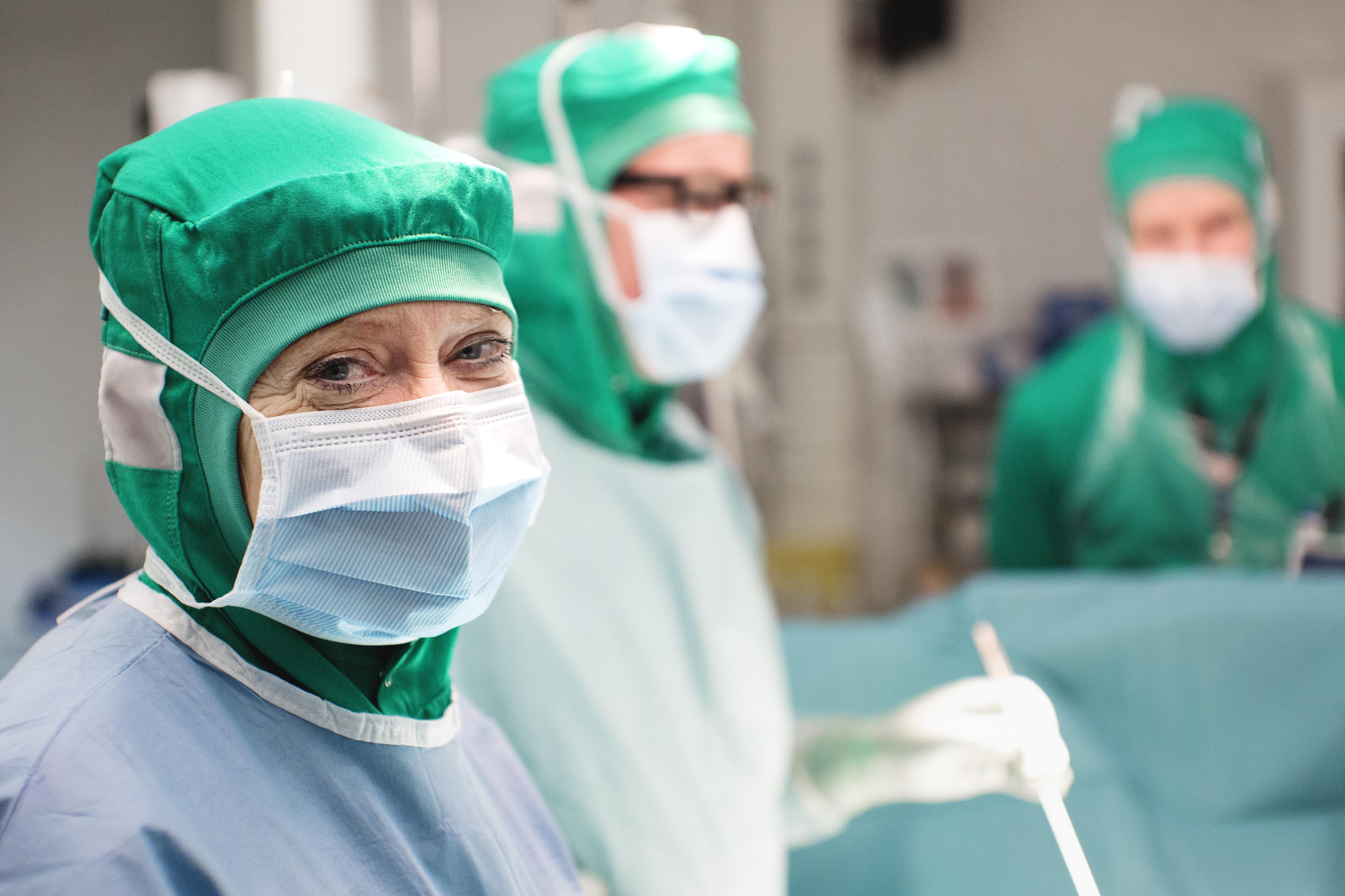 Staff in an operating theatre