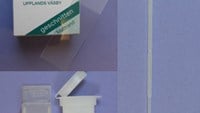 Objektglas, ask och provpinne