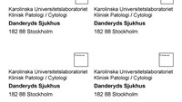 Ádressetikett Danderyd Pat/Cyt