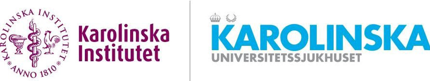 Karolinska Universitetssjukhusets och Karolinska Institiutets logotyper tillsammans, EPS, CMYK