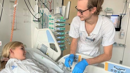 Sjuksköterska på BIVA med patient