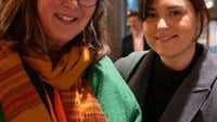 Arbetsterapeuterna Maria Melin och Stela Pogacija på Hälsoprofessionernas dag.